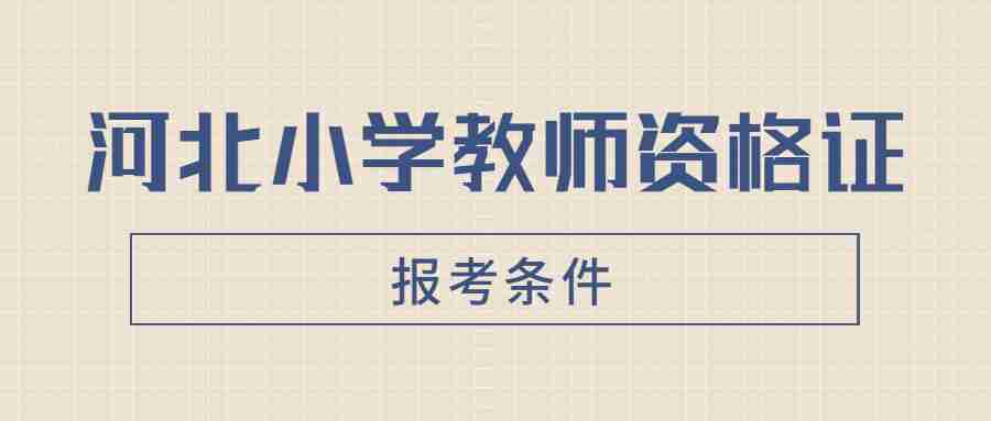 河北小學(xué)教師資格證