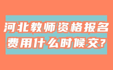 河北教師資格報名費什么時(shí)候交?