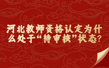 河北教師資格認定為什么處于“待審核”狀態(tài)?