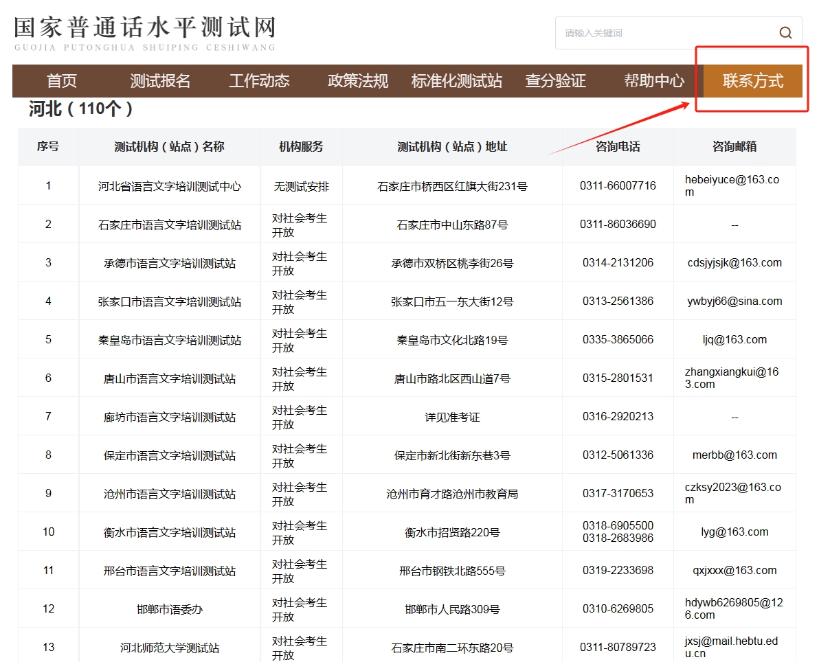 測試站聯(lián)系方式