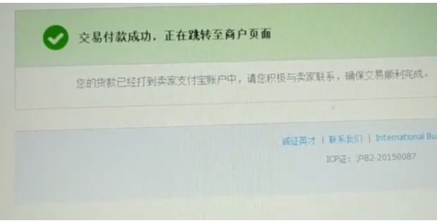 支付成功顯示